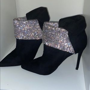Black diamond heel boots